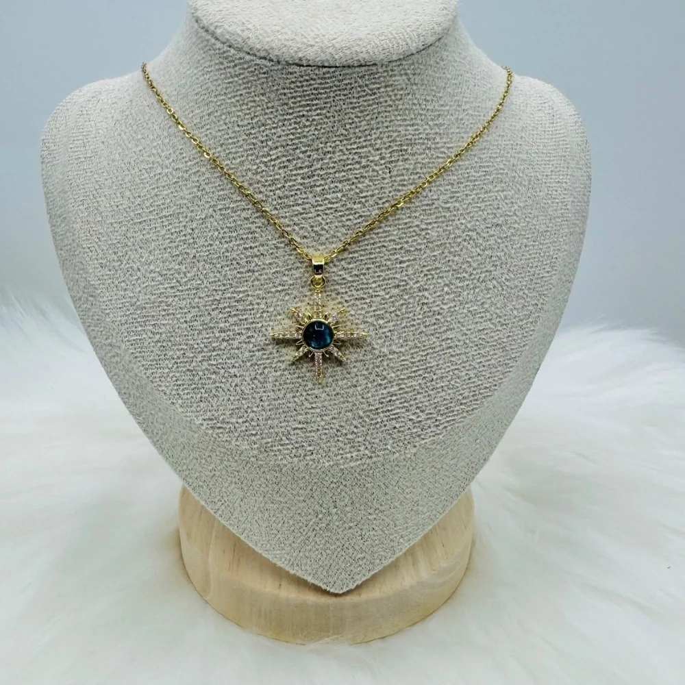Northern Star Pendant Necklace with Sparkling Zirconia